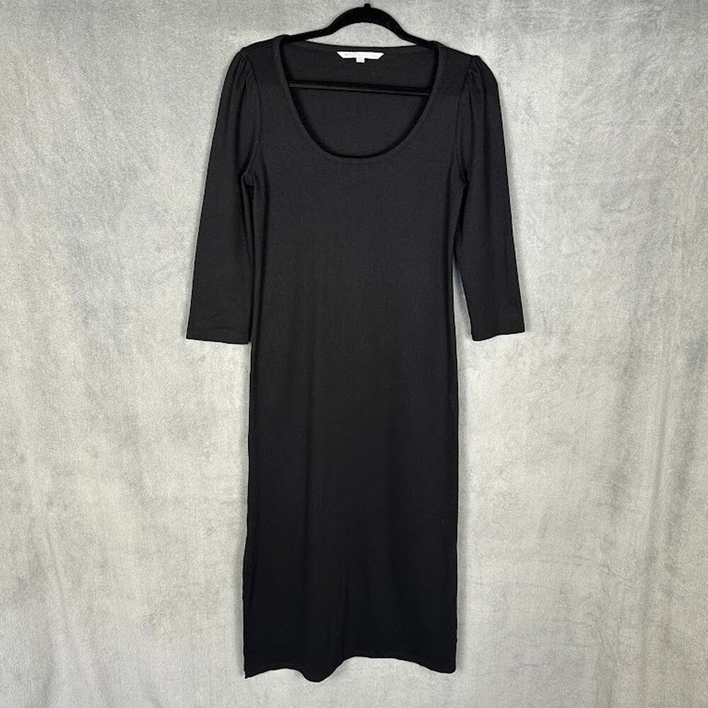 Hatch The Nines Dress Women Medium Ribbed Maternity Midi Neutral Comfort Stretch